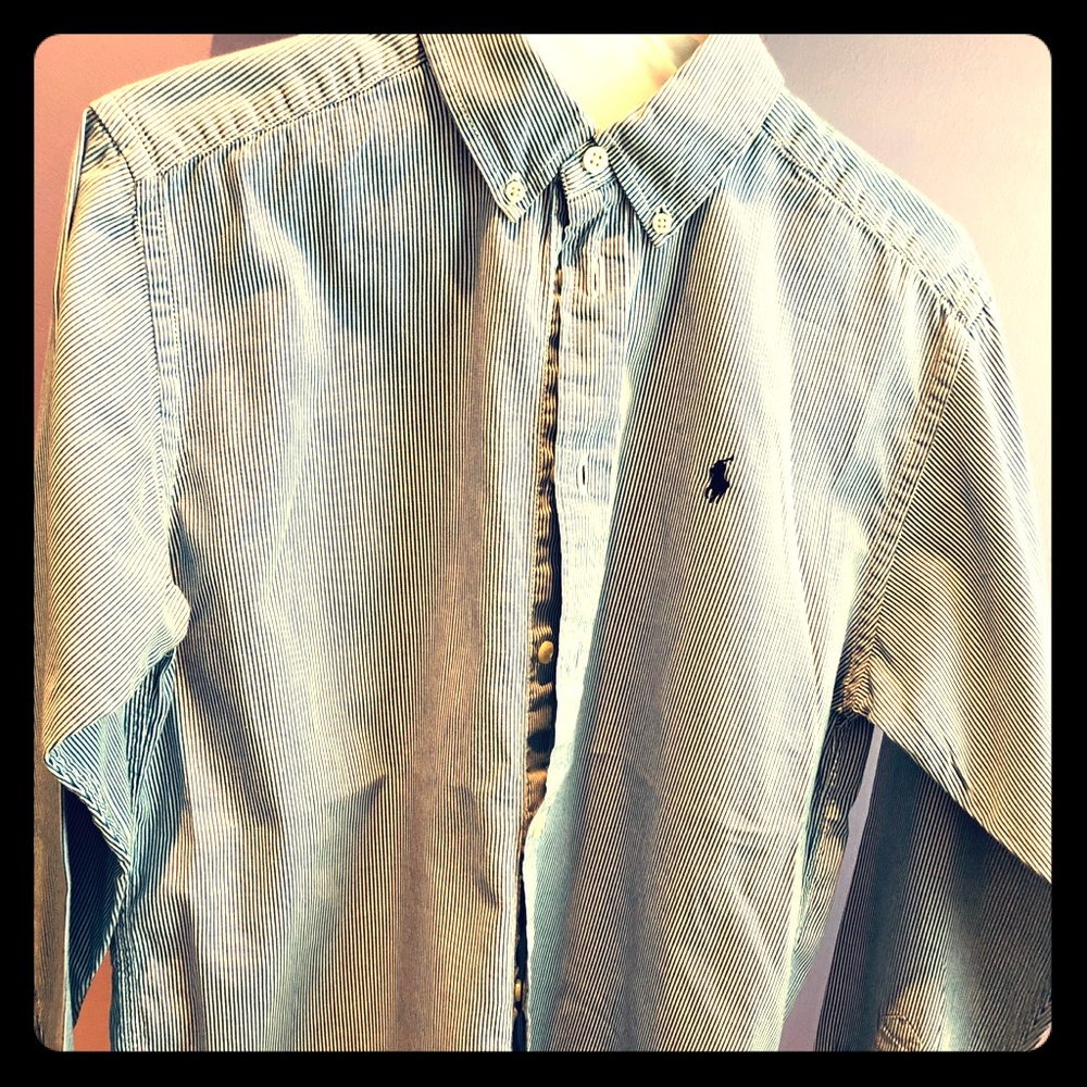 Ralph Lauren Boys Striped Button Down LS Shirt